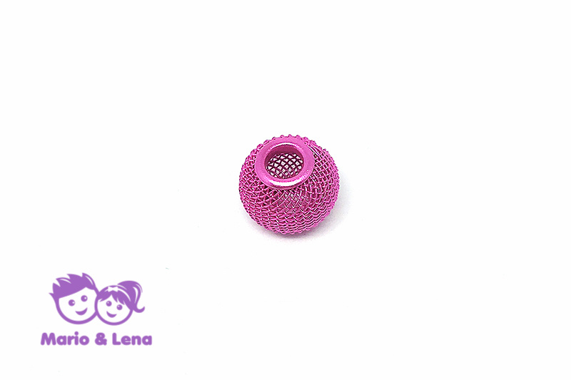Korbball Perle Pink 14x14mm