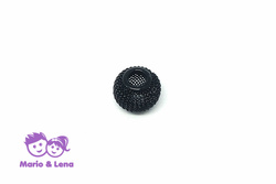 Korbball Perle Schwarz 14x14mm