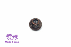 Korbball Perle Braun 14x14mm