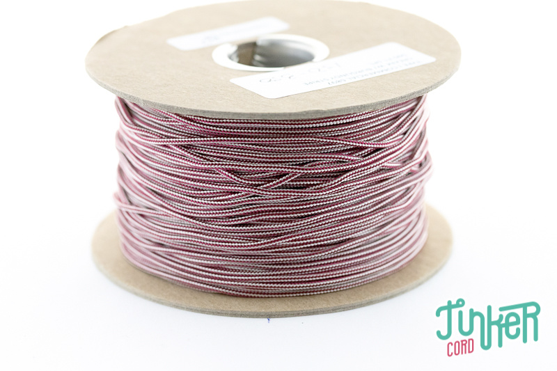 150 Meter Rolle Type I TINKER Cord, Farbe CREAM & BURGUNDY STRIPE