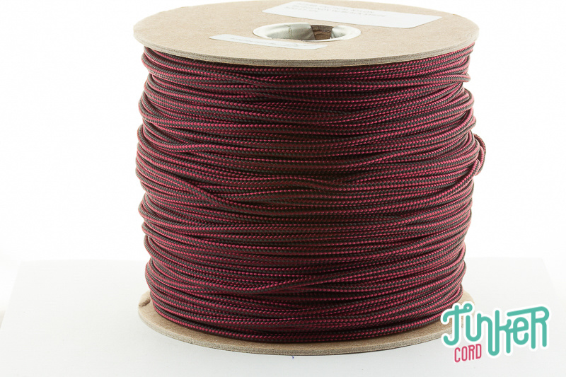 Meterware Type II TINKER Cord, Farbe BURGUNDY & BLACK STRIPE