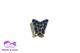 Rhinestone Charm to bead Butterfly Blue