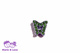 Rhinestone Charm to bead Butterfly Green