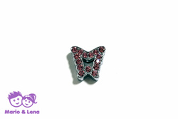 Strassanhänger zum Aufschieben Schmetterling Rosa