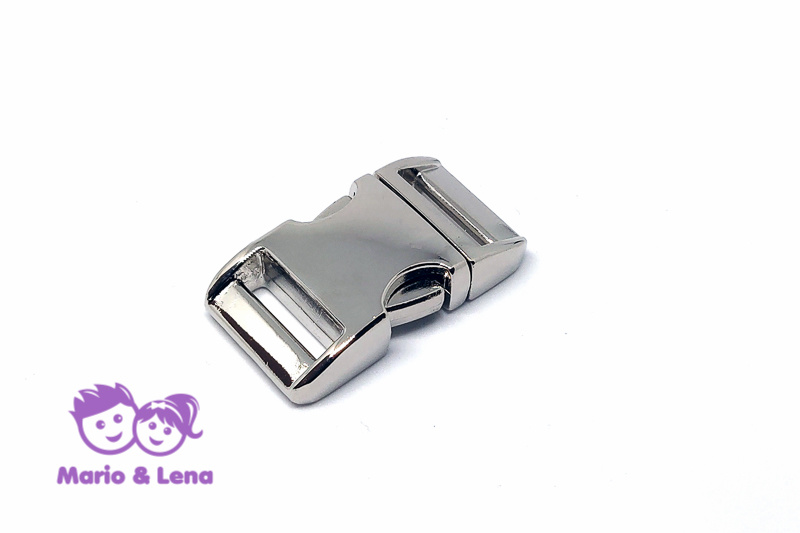 Aluminium Buckle 3/4  silver, high-polish