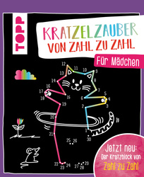 Kratzelzauber von Zahl zu Zahl für Mädchen