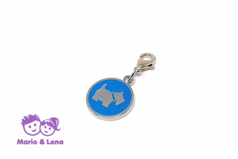 Halsbandanhnger Hund Hellblau 20mm