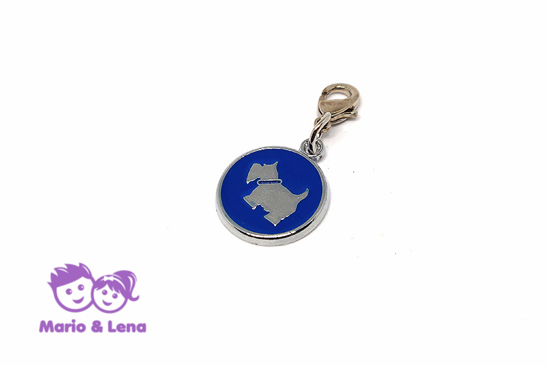 Halsbandanhnger Hund Blau 20mm