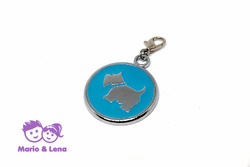 Halsbandanhnger Hund Hellblau 30mm