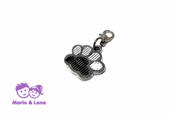 Halsbandanhnger Pfote Schwarz-Wei 42mm