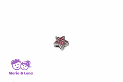 Rhinestone Charm to bead Star Rose 12mm