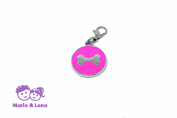 Halsbandanhnger Knochen Pink 20mm