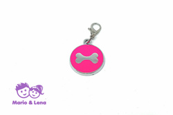 Halsbandanhänger Knochen Rosa 20mm