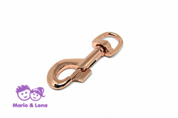 Karabinerhaken mit rundem Wirbel 17mm x 86mm Rosegold