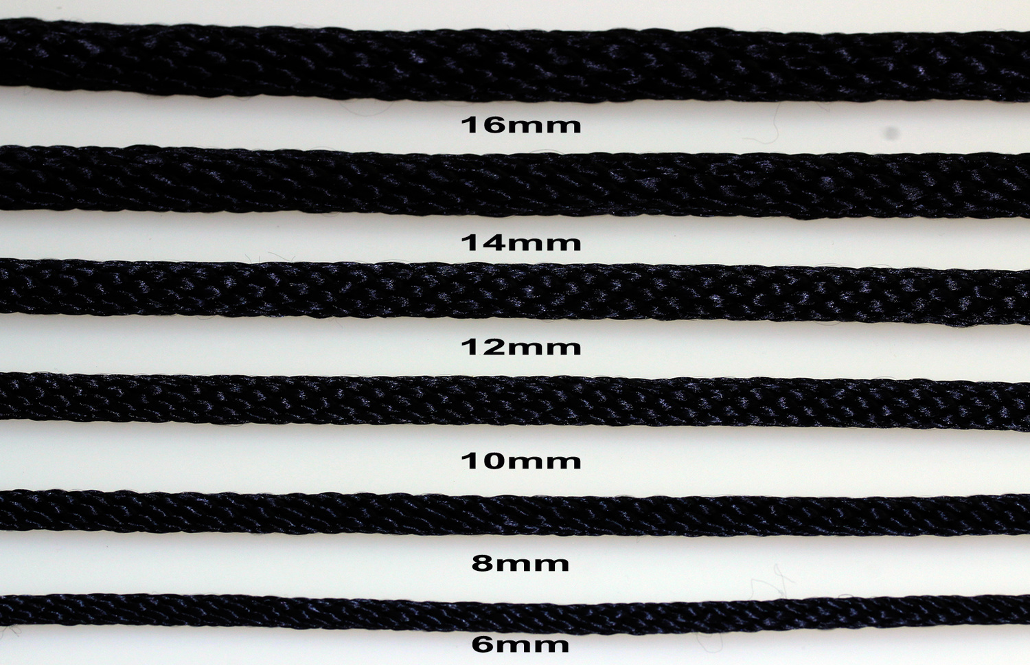 PPM-Seil, Black, Spiralgeflecht 10mm