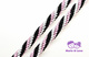 PPM-Seil, Rose Pink-White-Black, Spiralgeflecht 10mm