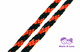 PPM-Seil, Neon Orange-Black, Spiralgeflecht 8mm