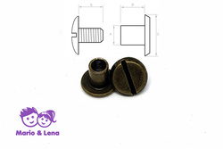 Book Screws brassed Antique