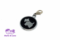 Halsbandanhnger Hund Black 25mm