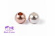 TYP1 Perle mit Loch Rosegold Edelstahlkugel 8x6.5 mm, Bohrung: 3,5mm