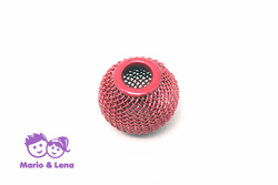 Korbball Perle Rot 14x14mm