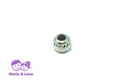 Perle mit Loch Silver silbernes Raster