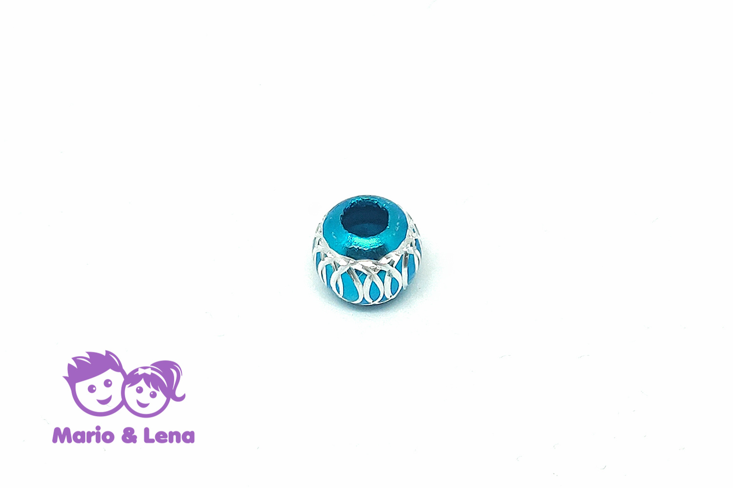 Bead Turquoise silver raster