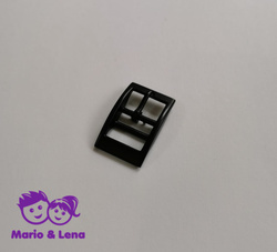 Doppelstegschnalle Matt-Schwarz 16mm Bruchlast: 50kg