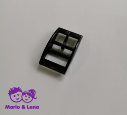 Doppelstegschnalle Matt-Schwarz 20mm Bruchlast: 110kg