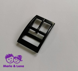 Doppelstegschnalle Matt-Schwarz 25mm Bruchlast: 160kg