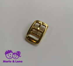 Doppelstegschnalle Messing ?Gold 16mm Bruchlast: 200 kg