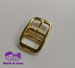 Doppelstegschnalle Messing Gold 25mm Bruchlast: 400kg