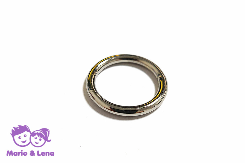 O-Ring  Metall , 15mm, silber